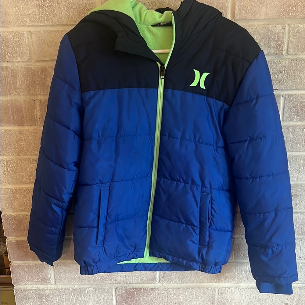 Hurley Kids Blue and Green Jacket